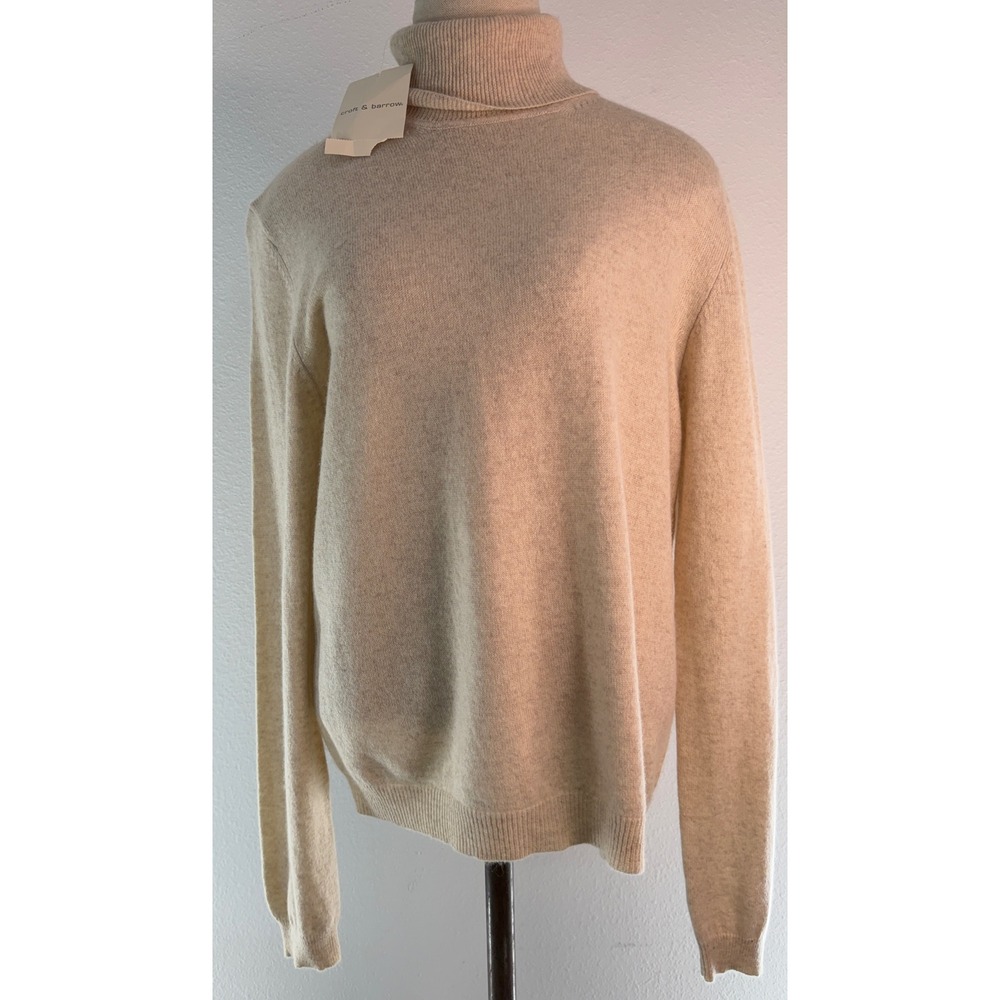 VTG 90s Y2K Croft & Barrow 100% Cashmere Turtleneck Sweater Oat Cream NWT Med